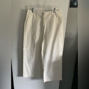 Elegant Cream Wide Leg Women's Jeans